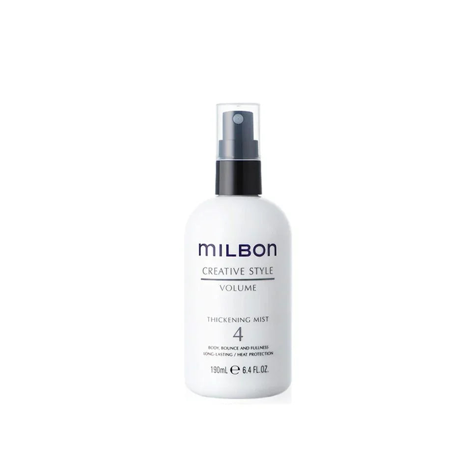 Milbon Creative Style Volume Thickening Mist 190ml bottle for hair styling and heat protection